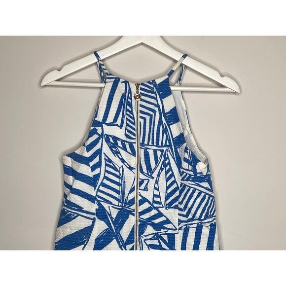 Lilly Pulitzer Annabelle Nautical Bay Blue Shift Dress Women's Size 0 - Picture 10 of 11